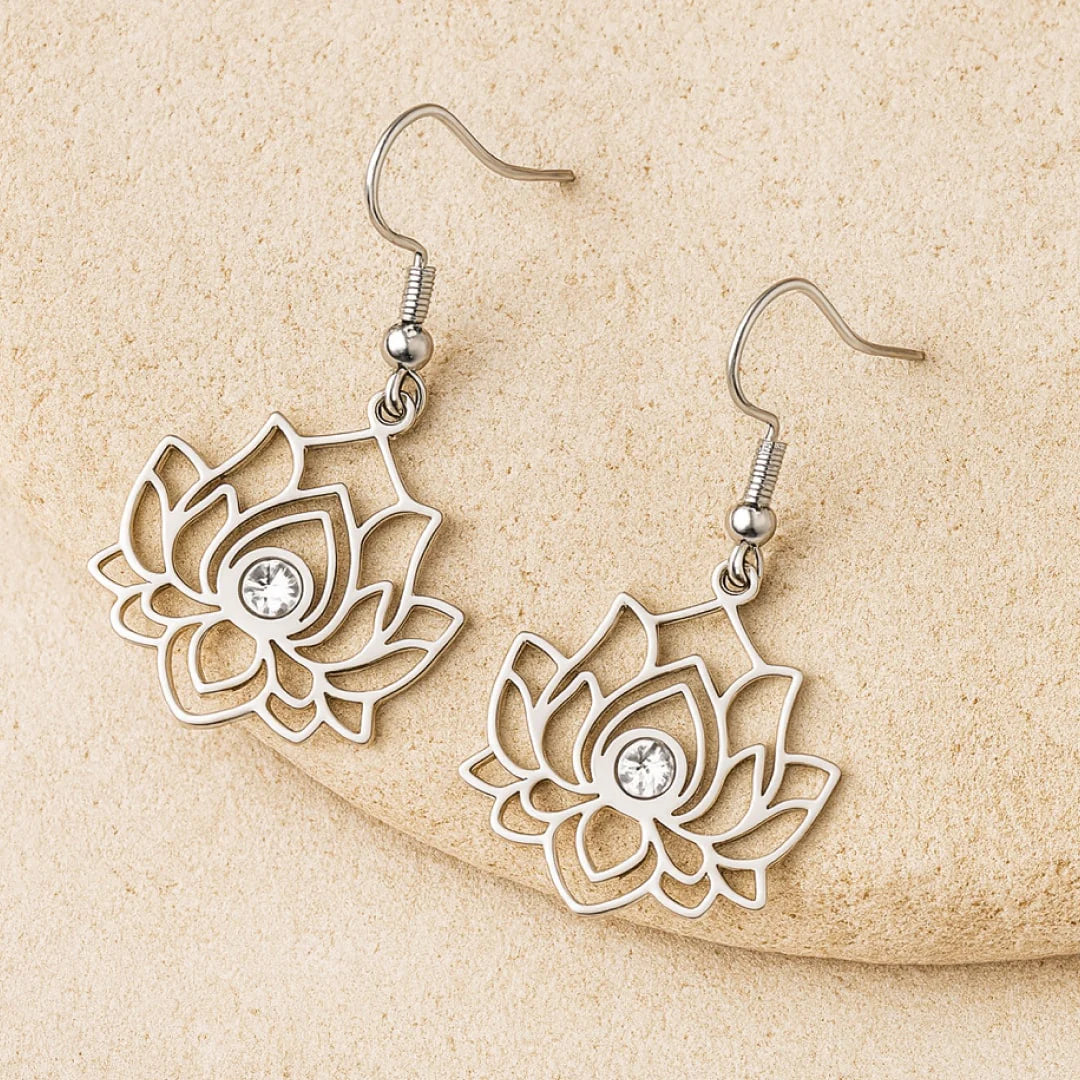 Boucles d'Oreilles "Elan du Lotus"