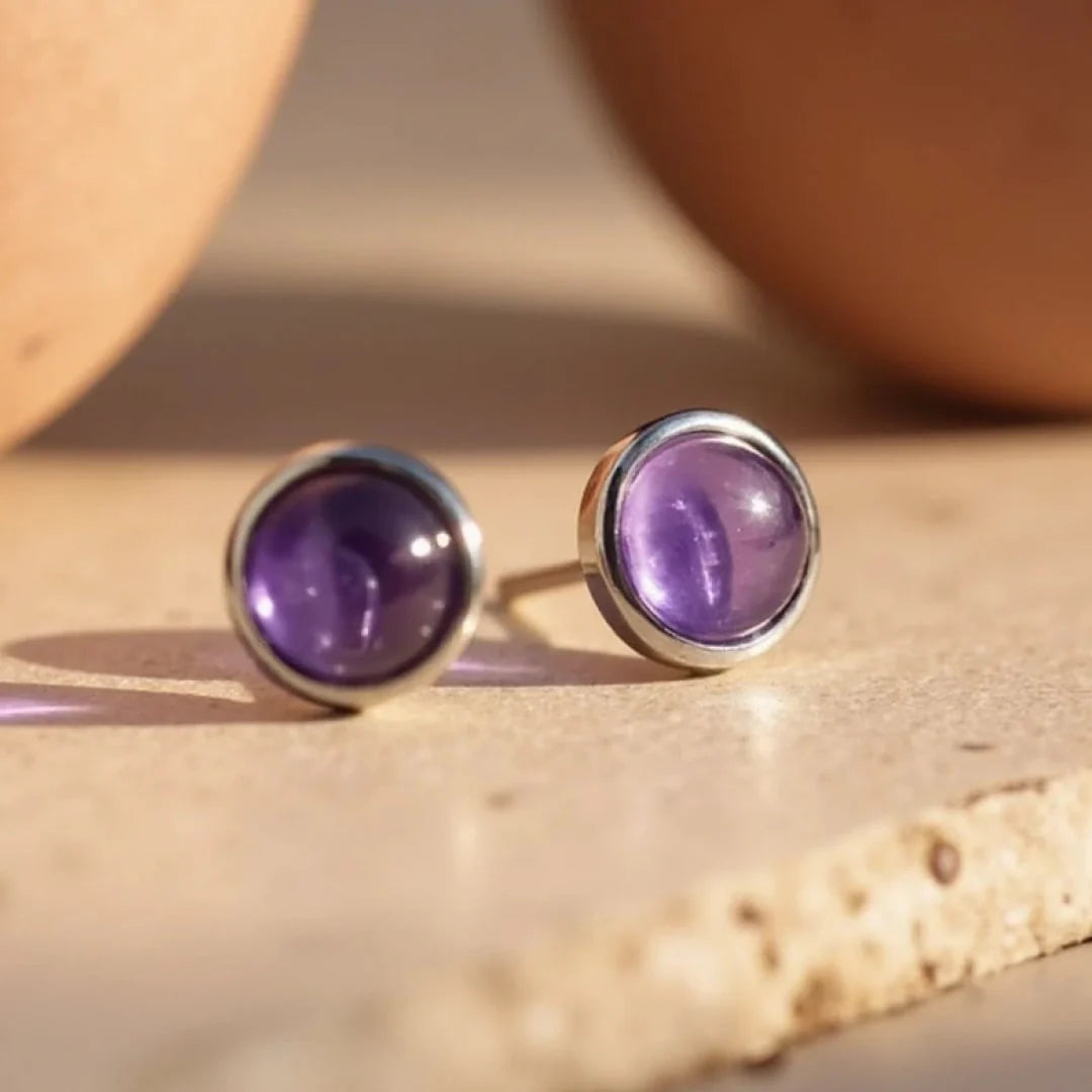 Boucles d'Oreilles Améthyste & Argent - Danse Astrale