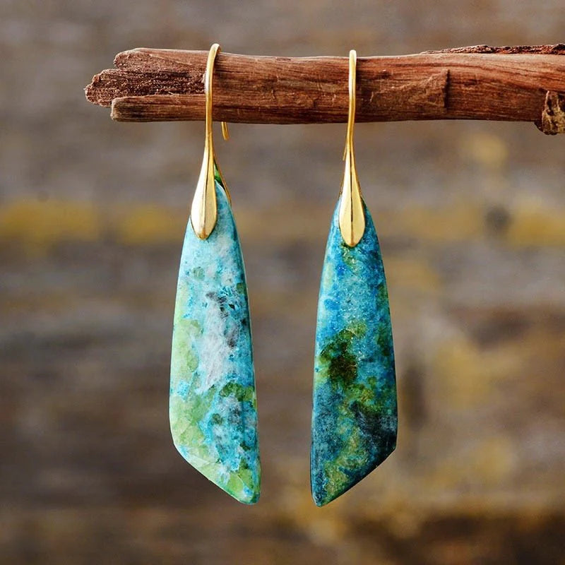Boucles d'Oreilles "Cézanne" en Jaspe