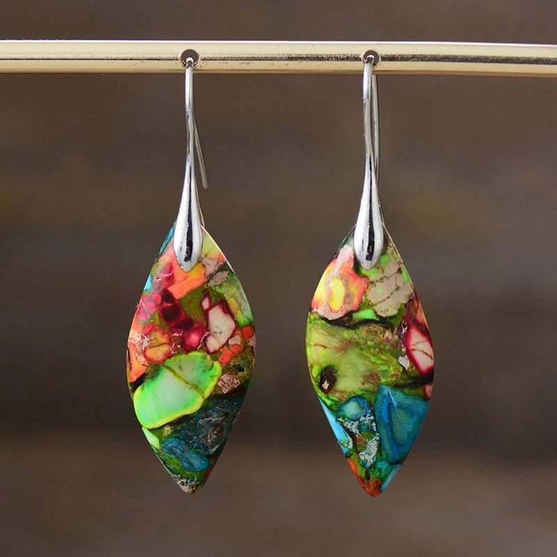 Boucles d'Oreilles "Arlequin" en Jaspe