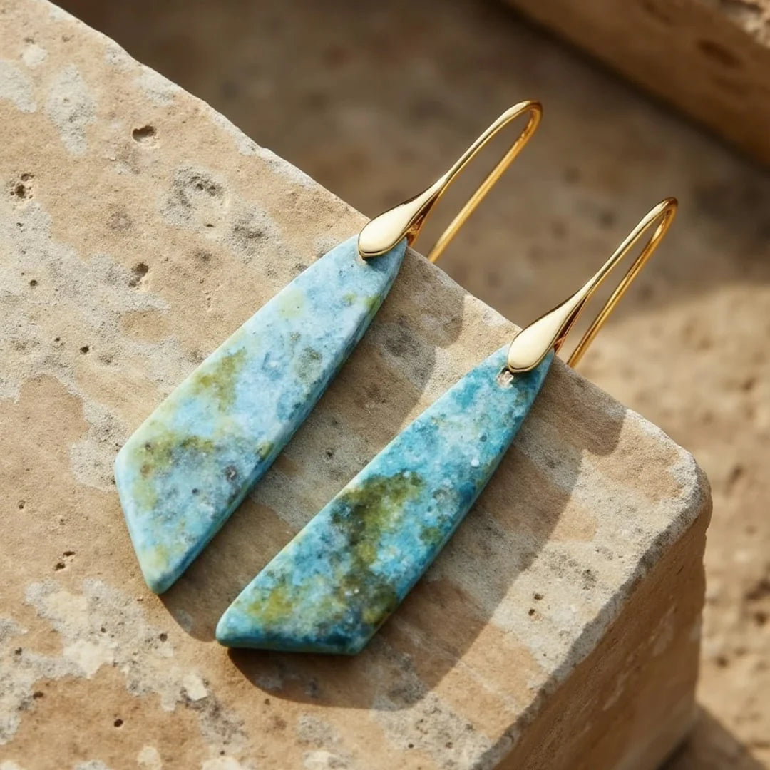 Boucles d'Oreilles "Cézanne" en Jaspe