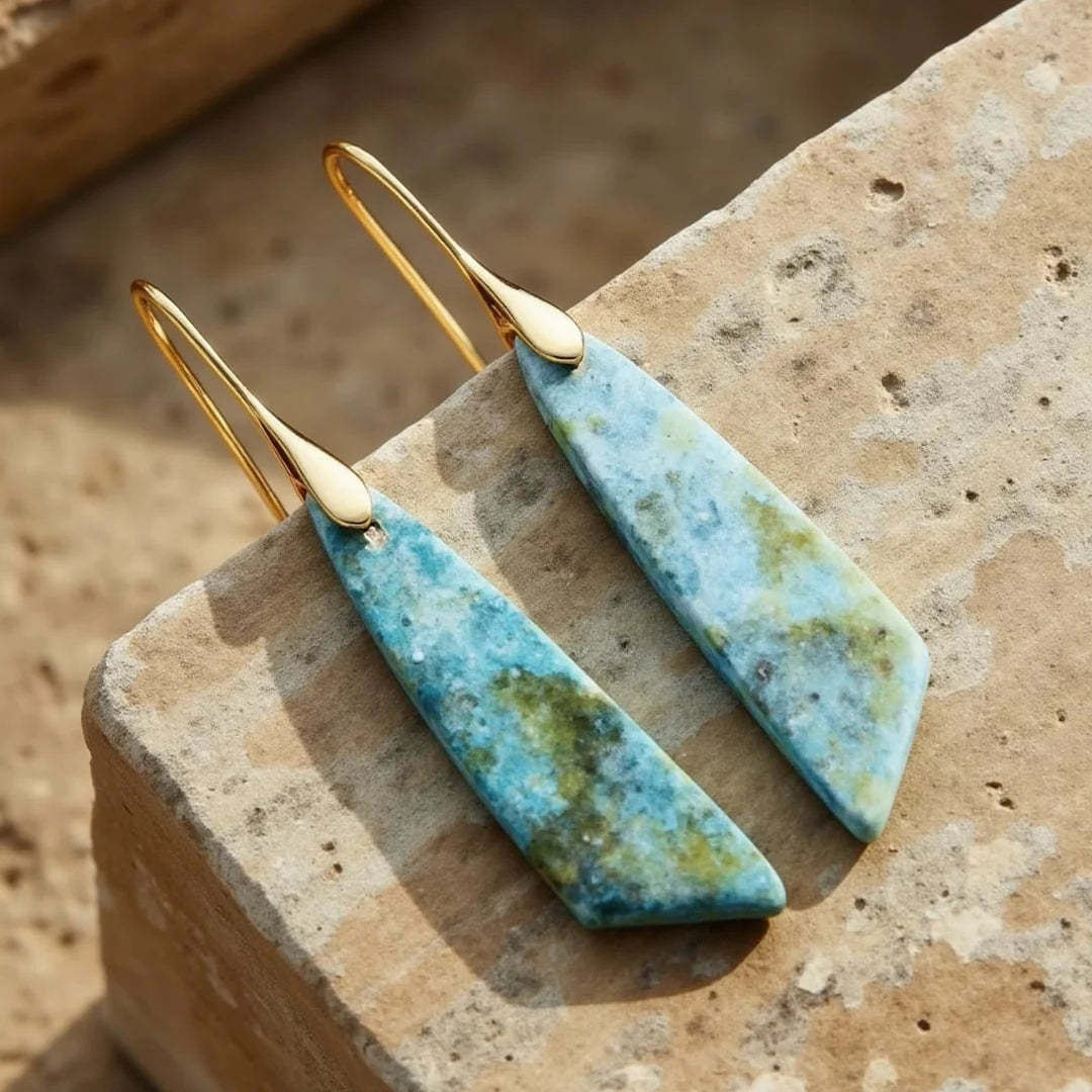 Boucles d'Oreilles "Cézanne" en Jaspe