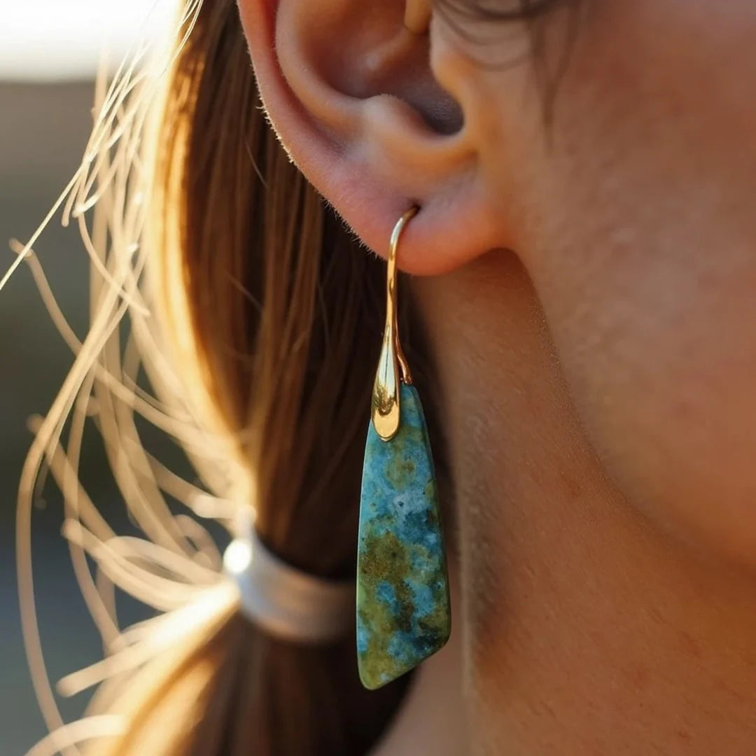 Boucles d'Oreilles "Cézanne" en Jaspe