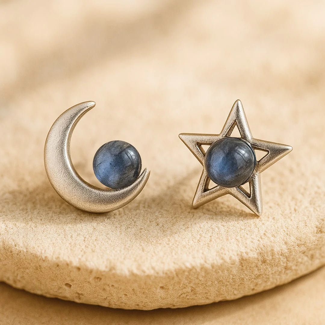 Boucles d'Oreilles "Clarté Céleste" en Labradorite & Argent