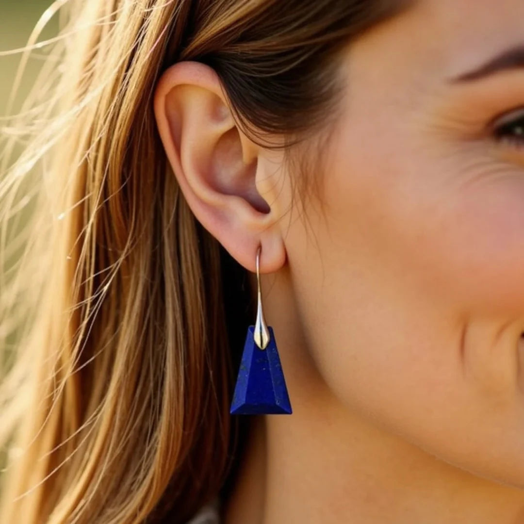 Boucles d'Oreilles en Lapis Lazuli - Fragment d'Océan