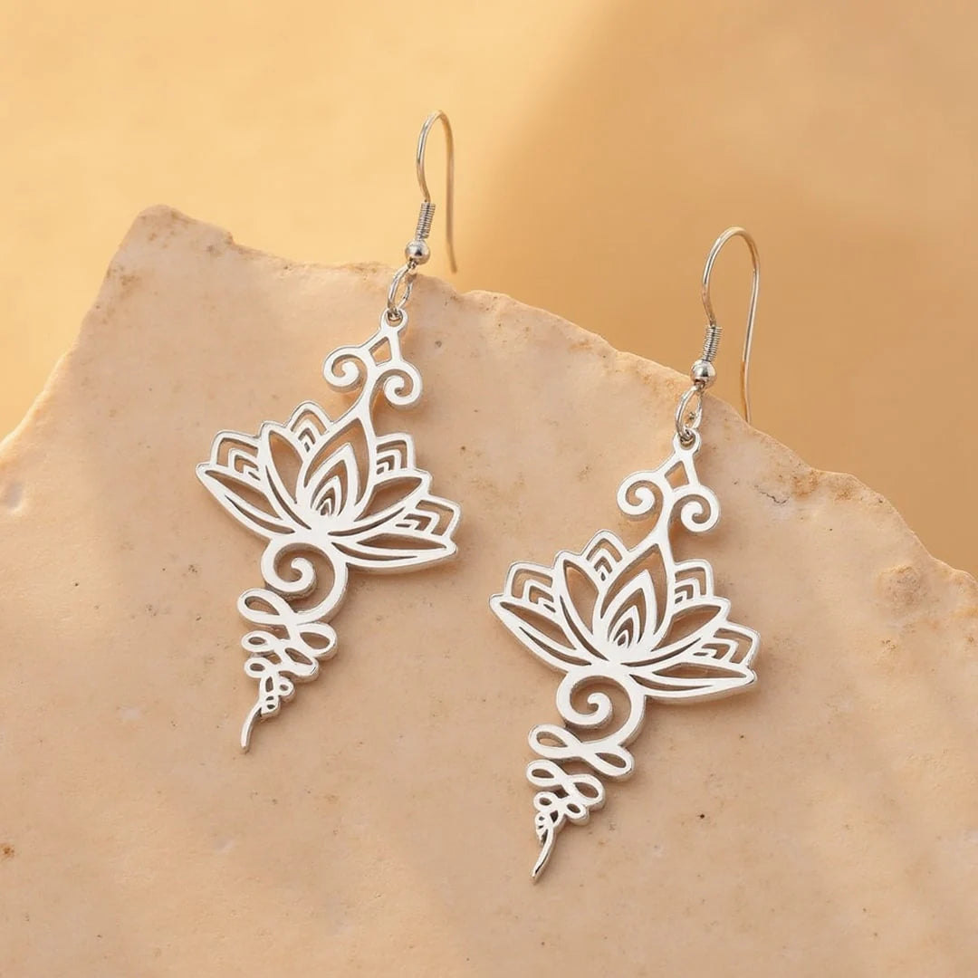 Boucles d'Oreilles "Lotus Unalome"