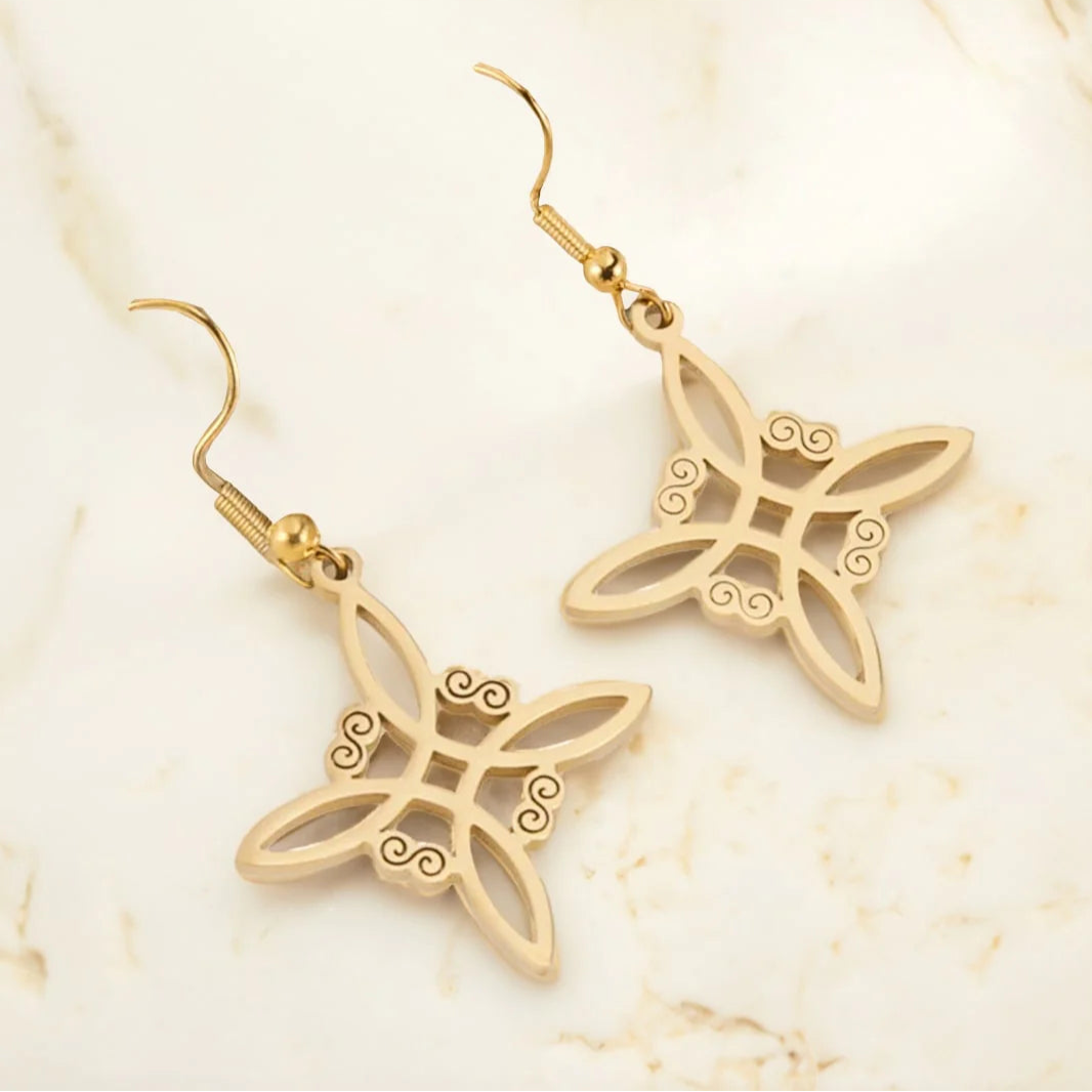 Boucles d'Oreilles "Charme Protecteur" en Noeud de Sorcière