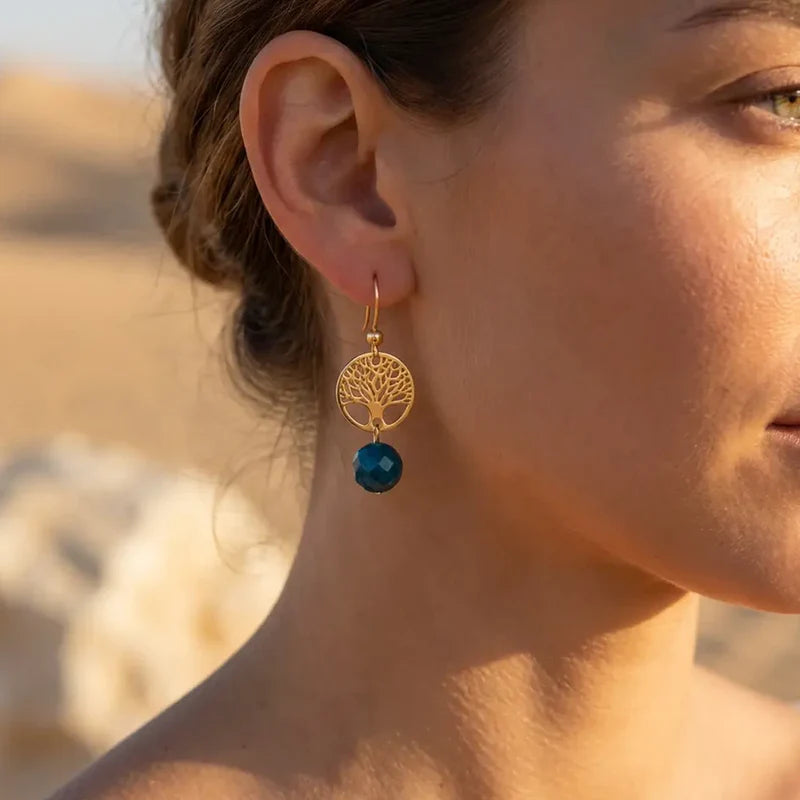 Boucles d'Oreilles en Apatite - Vitalité