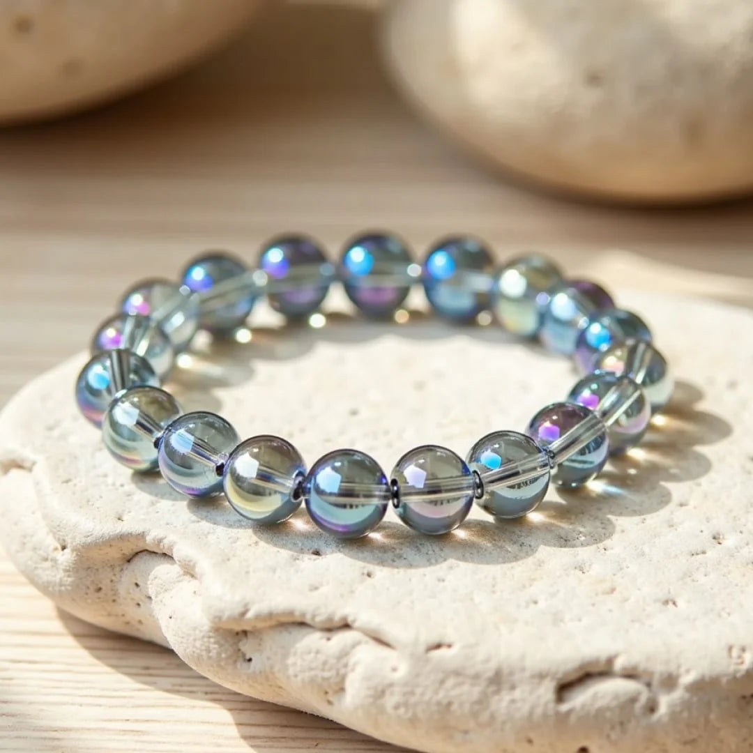Bracelet "Équilibre Sacré" en Aqua Aura