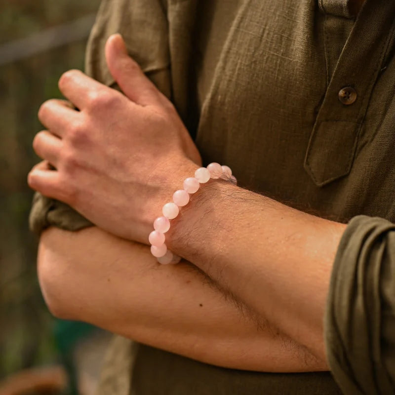 Bracelet "Amore Mio" en Quartz Rose