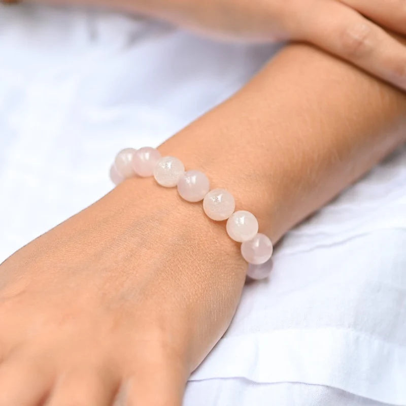 Bracelet "Amore Mio" en Quartz Rose