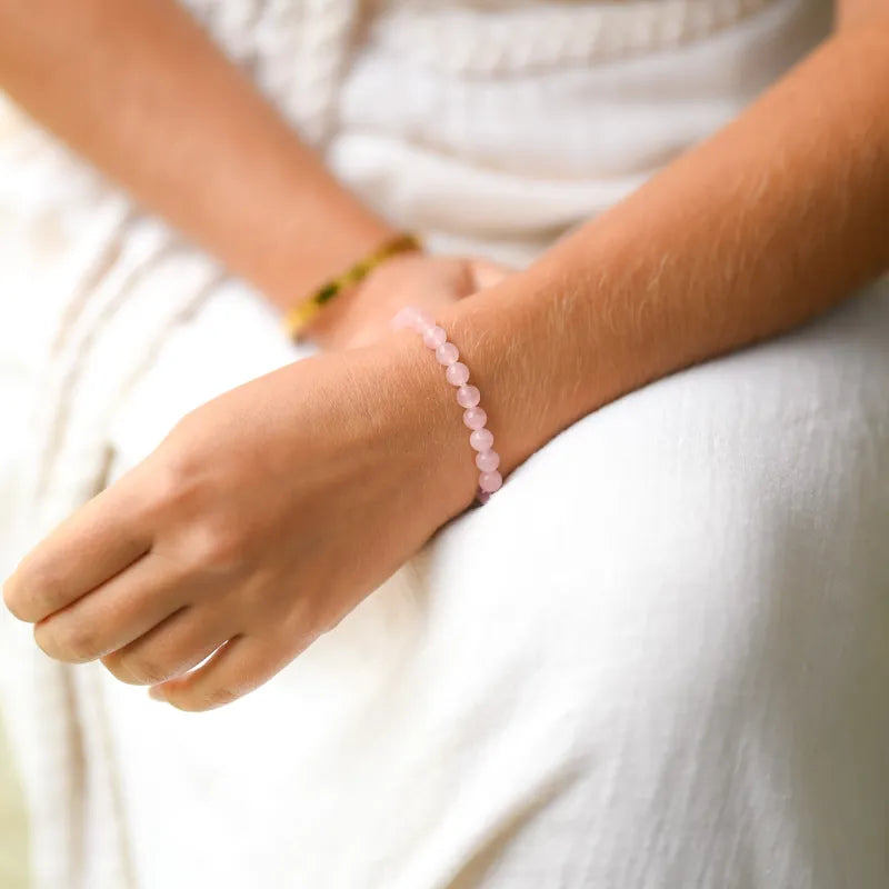 Bracelet "Amore Mio" en Quartz Rose