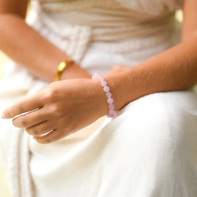 Bracelet "Amore Mio" en Quartz Rose