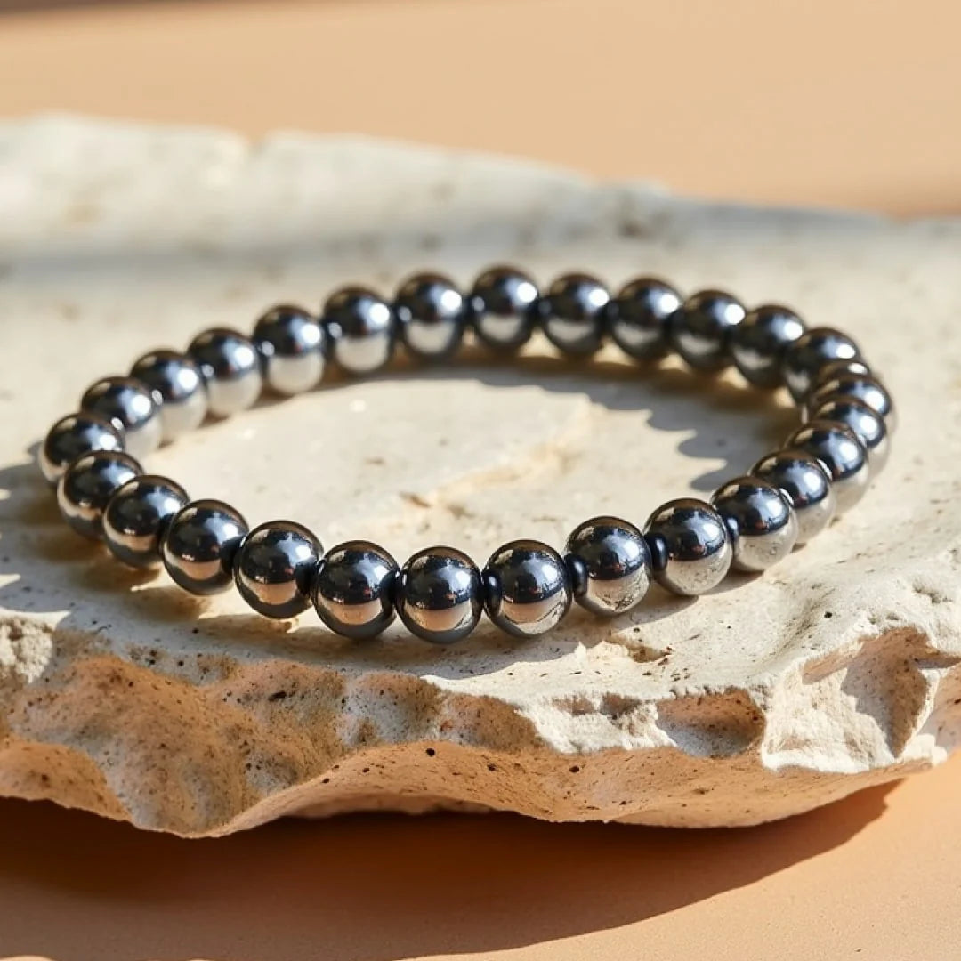 Bracelet "Pulse Énergétique" en Hématite