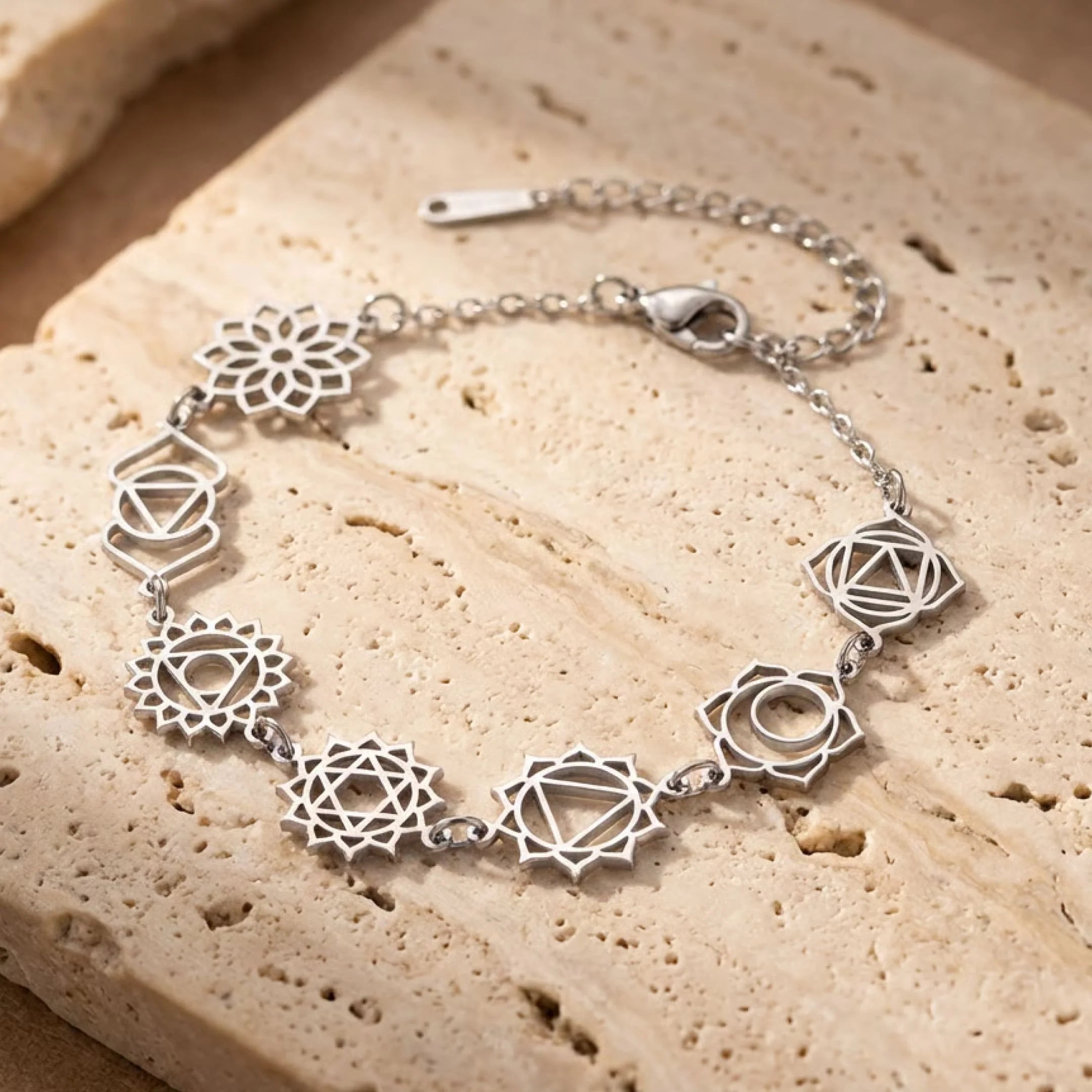 Bracelet Symboles des 7 Chakras - Harmonie des Chakras