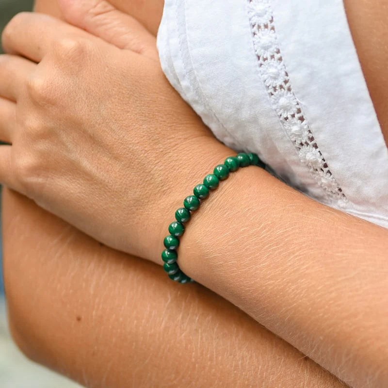 Bracelet "Spirales de Purification" en Malachite