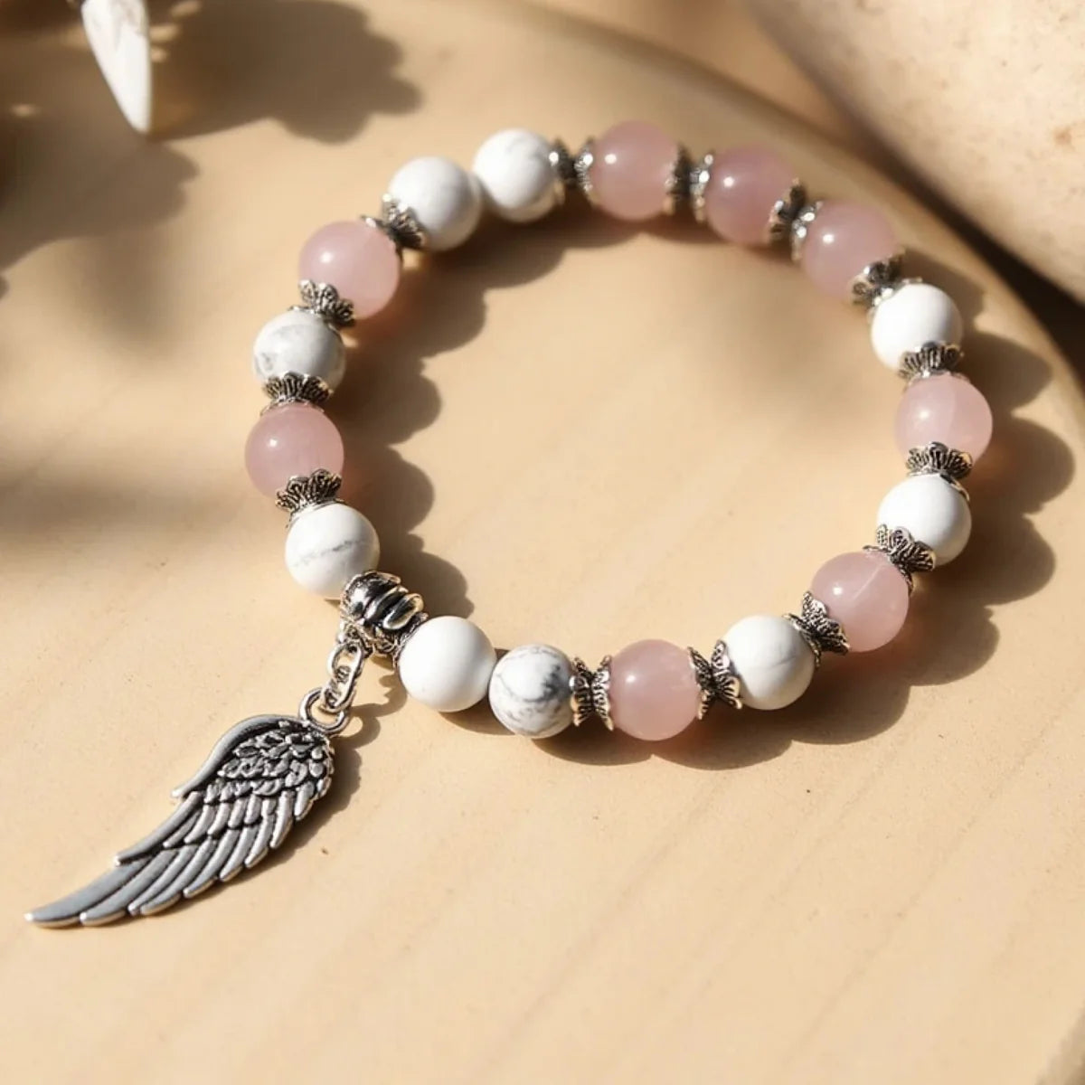 Bracelet en Pierres Naturelles - Aile d'Ange
