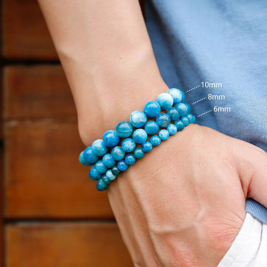 Bracelet "Océan Limpide" en Apatite Bleue