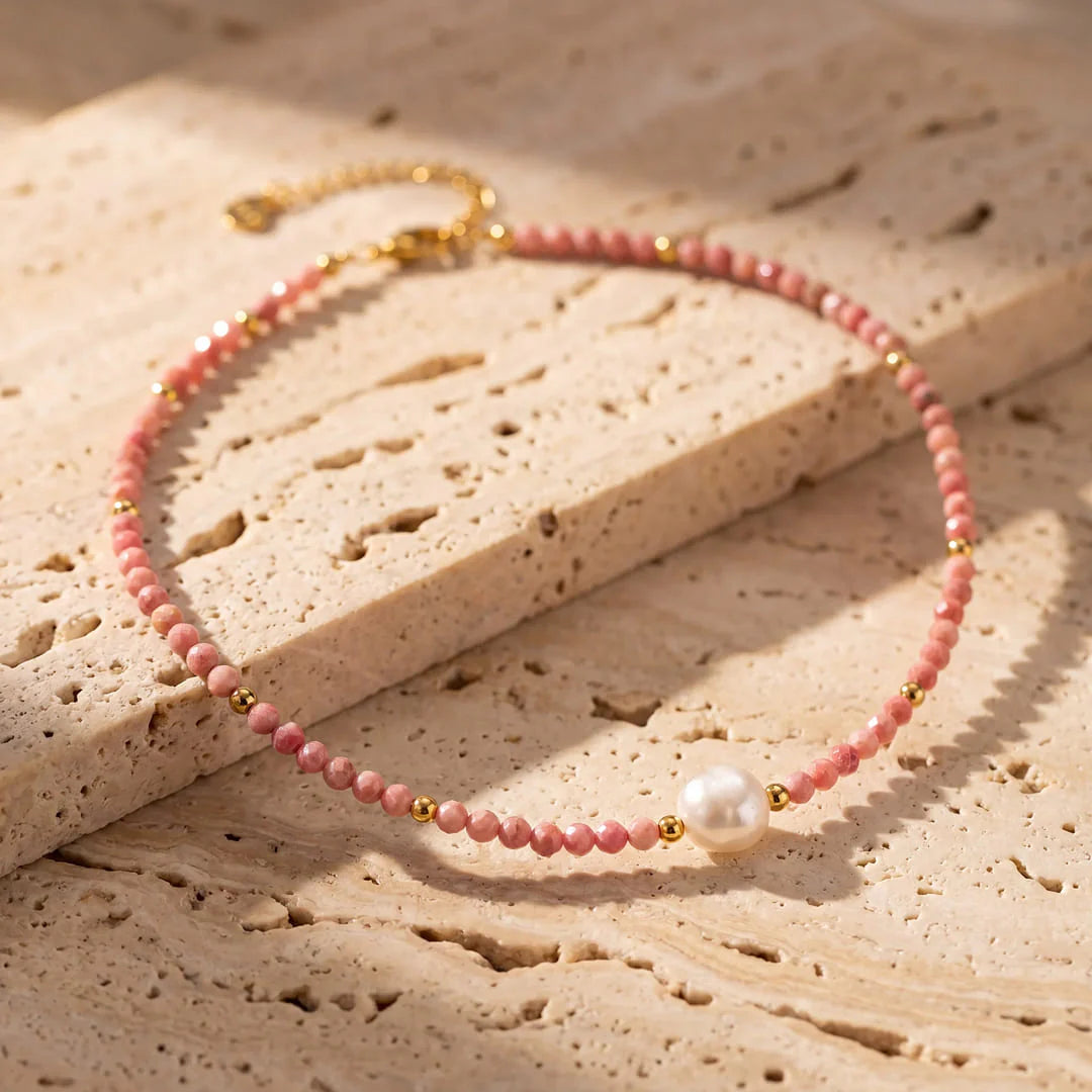 Collier en Rhodochrosite - Reine de Douceur
