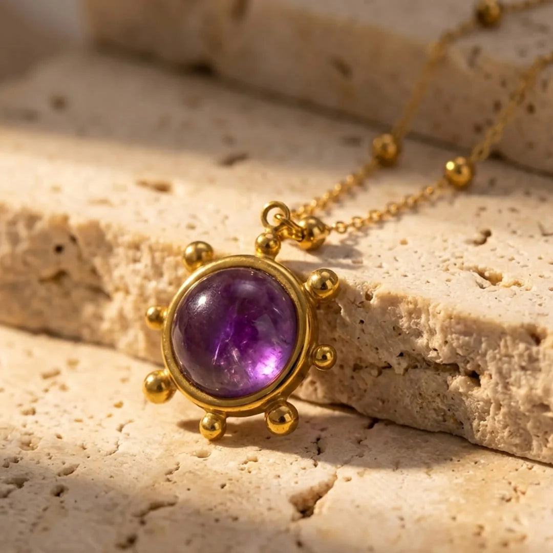 Pendentif Soleil en Améthyste - Astre Divin