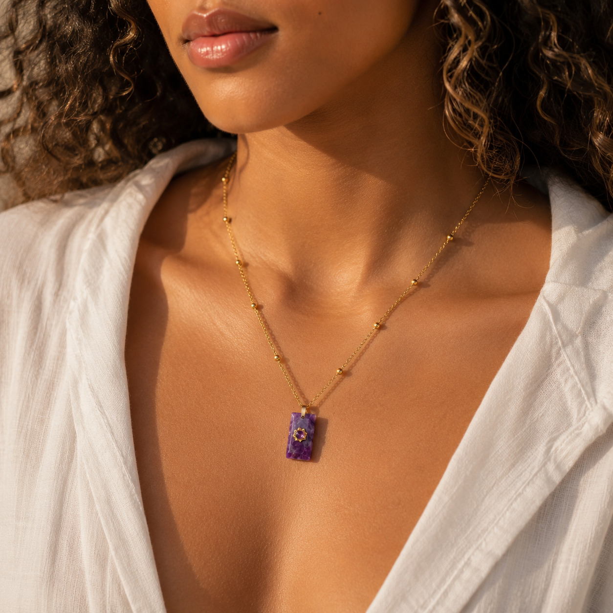 Pendentif en Améthyste - Violette Majesté