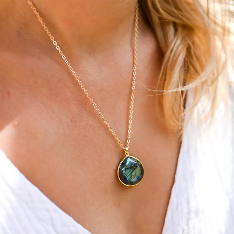 Collier en Labradorite "Protection Céleste"