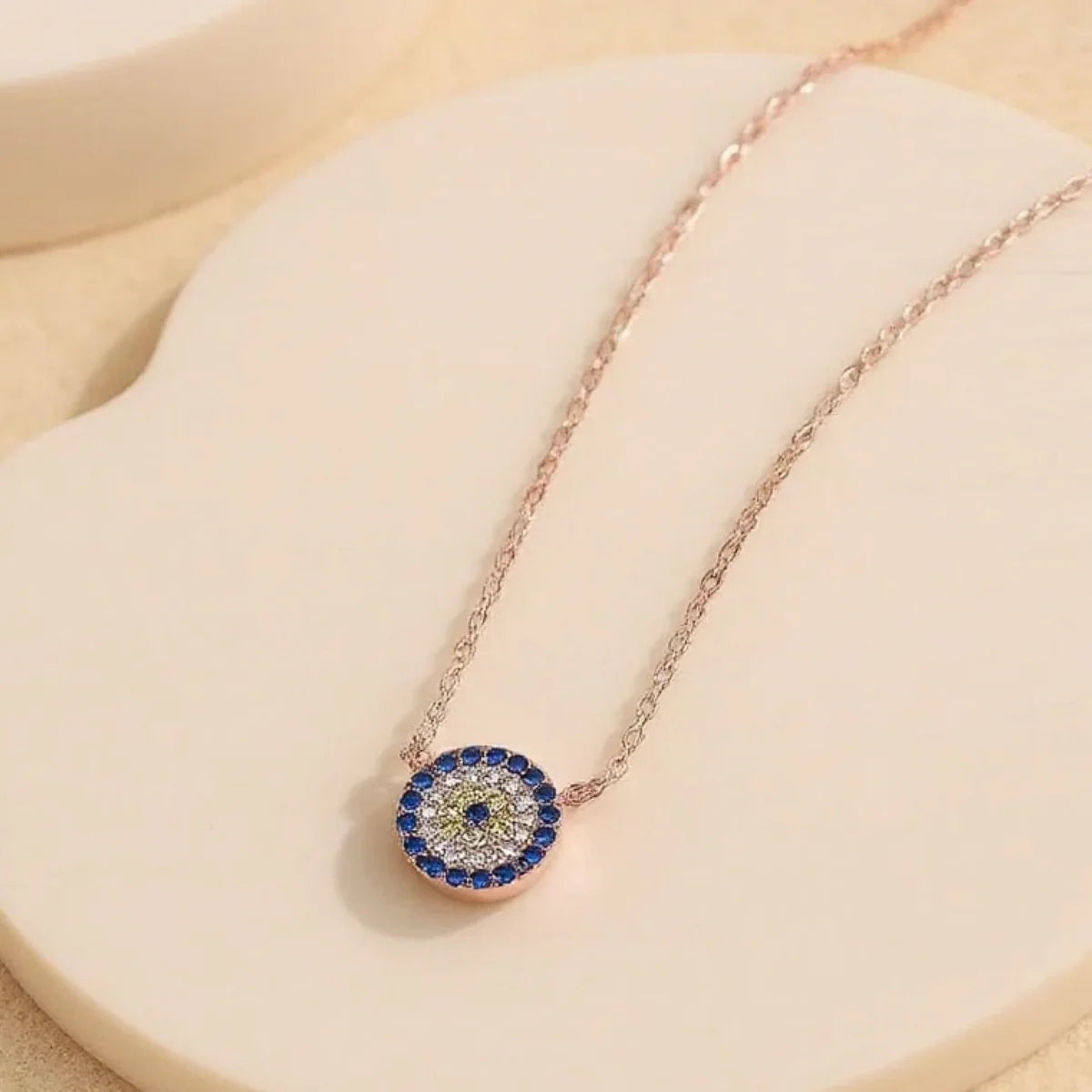 Collier "Œil Bleu Protecteur" en Argent