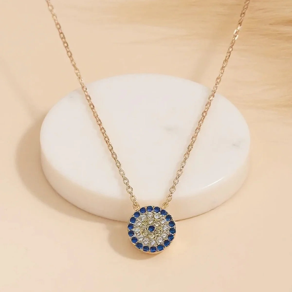 Collier "Œil Bleu Protecteur" en Argent