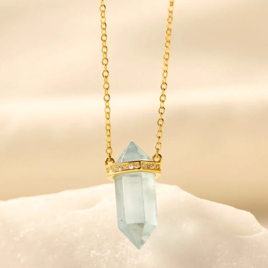 Pendentif Pointe en Pierres Naturelles - Balance Intérieure