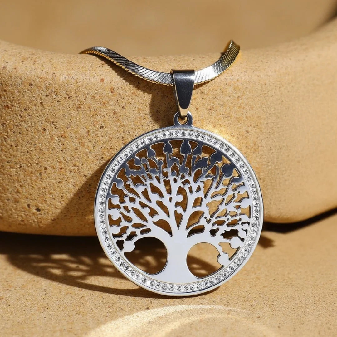 Collier Pendentif "Arbre de Vie Etincelant"