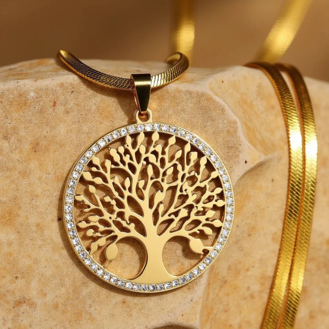 Collier Pendentif "Arbre de Vie Etincelant"