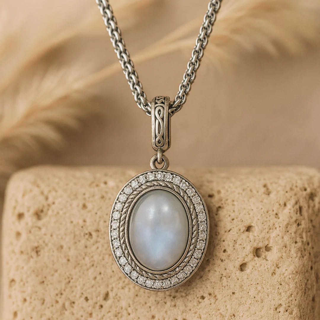 Collier Pendentif en Pierre de Lune - Eveil de l'Ame