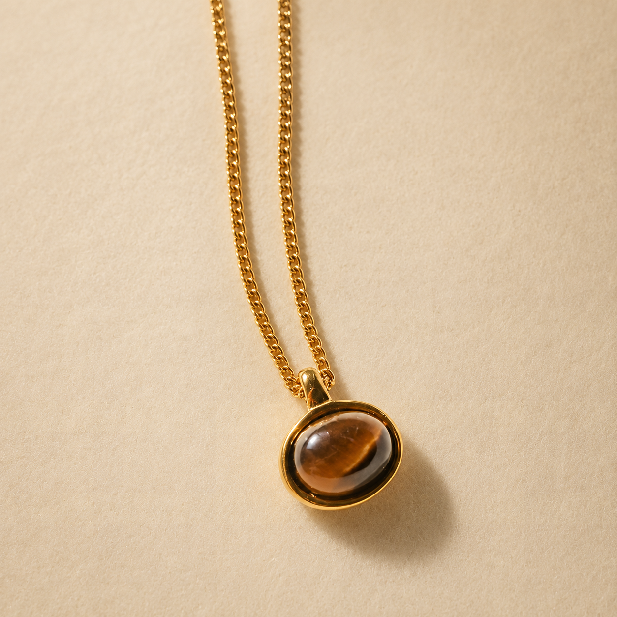 Pendentif en Œil de Tigre - Chance & Confiance