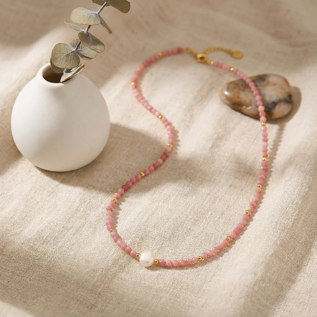 Collier en Rhodochrosite - Reine de Douceur