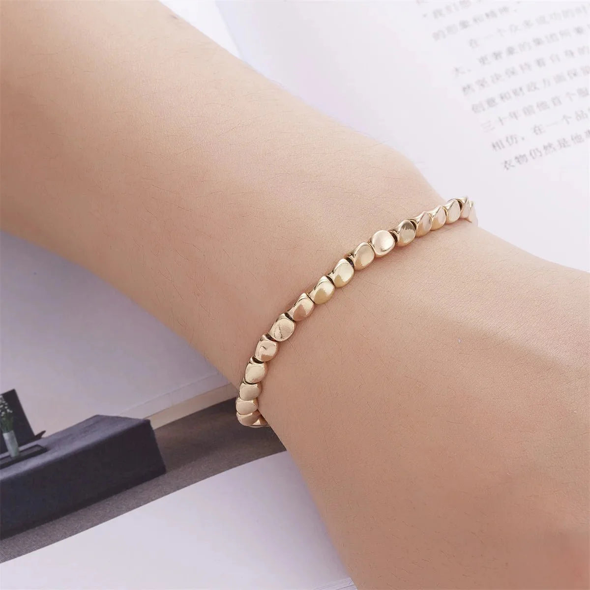 Bracelet Tibétain en Perles de Cuivre