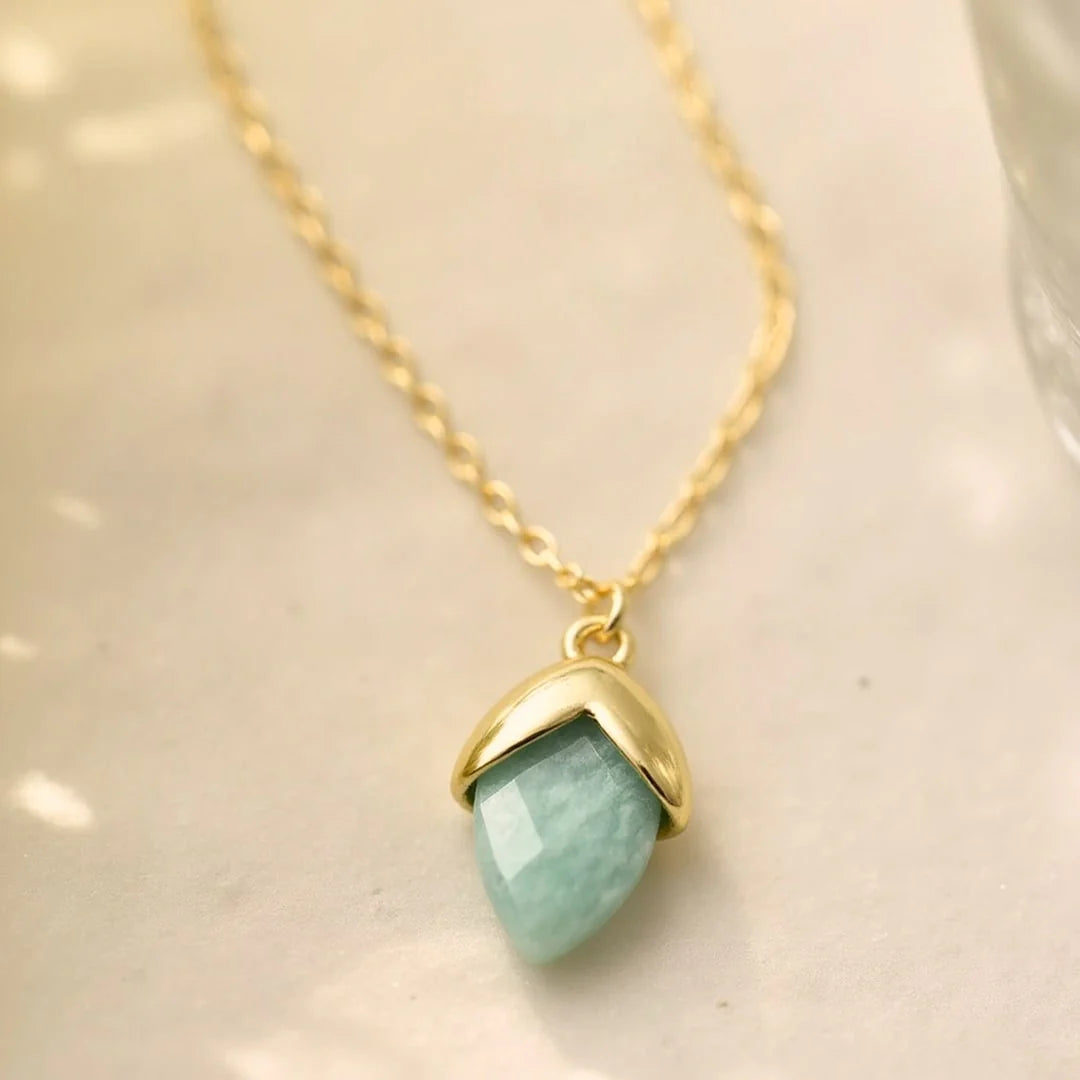 Pendentif en Amazonite - Larme d'Apaisement