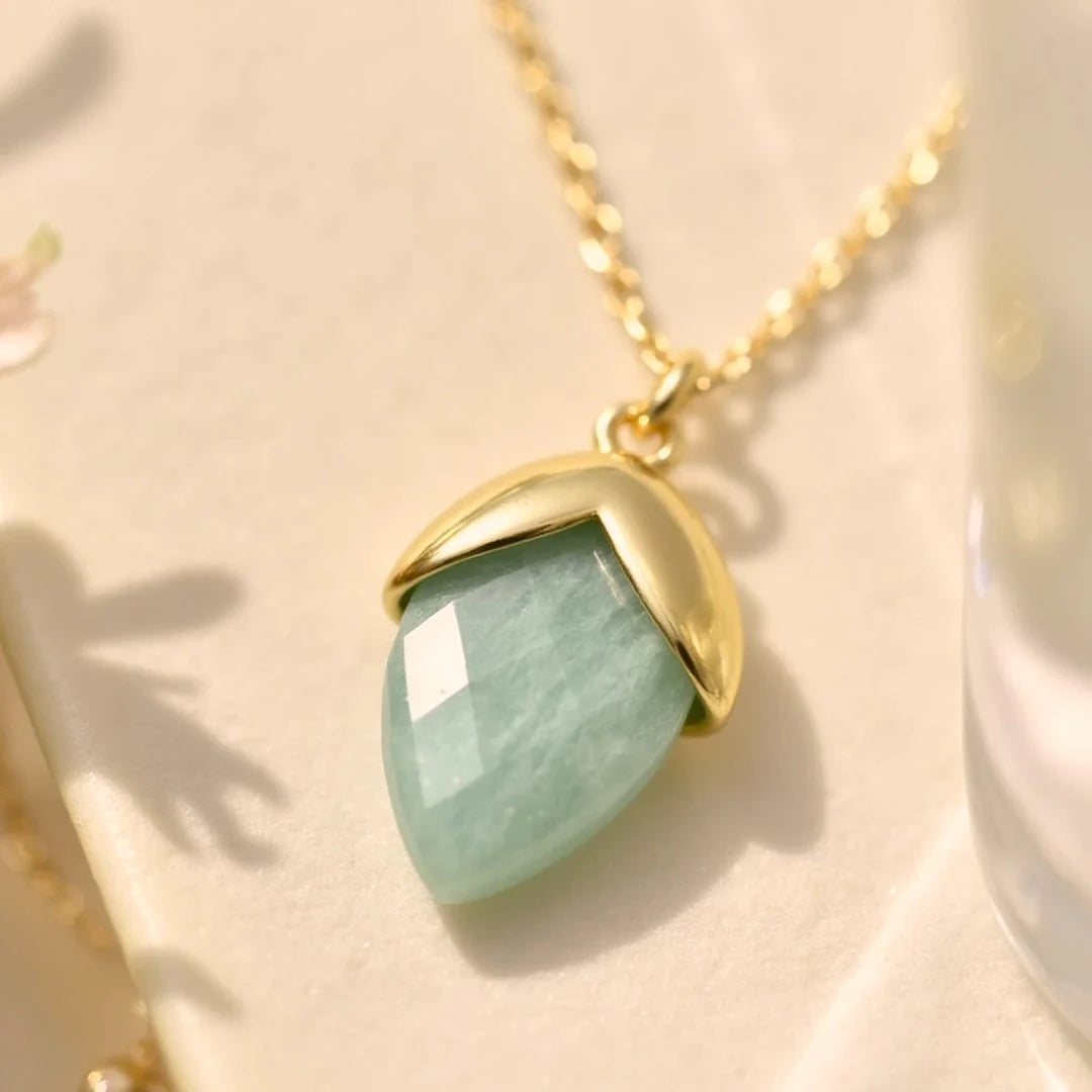 Pendentif en Amazonite - Larme d'Apaisement