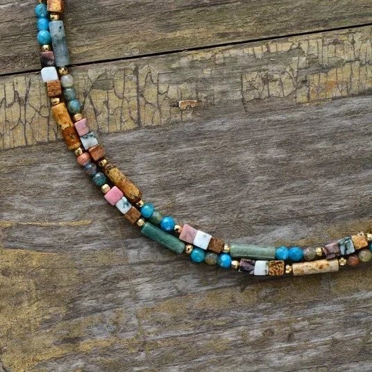 Collier "Âme Bohème" en Pierres Naturelles