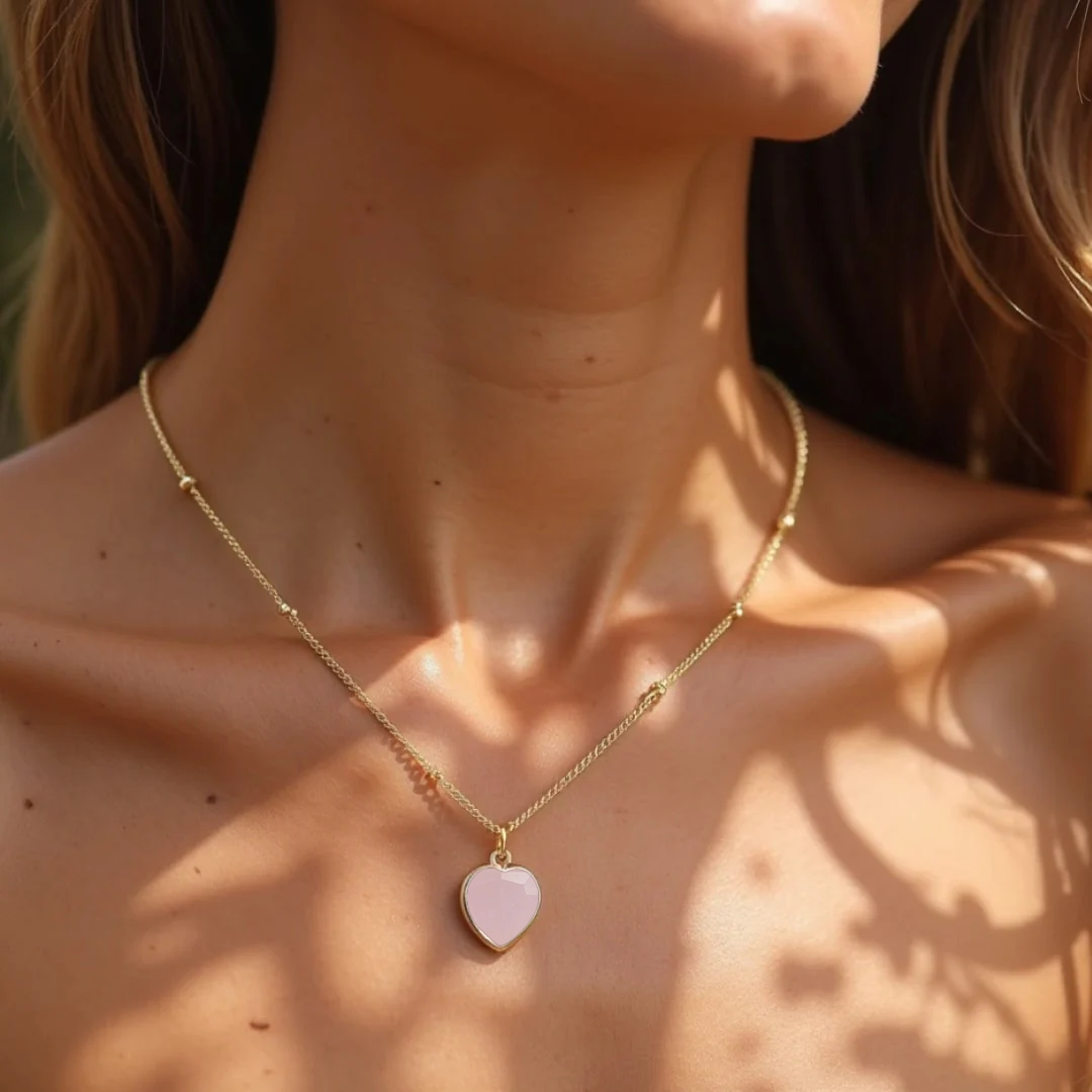 Pendentif Coeur en Pierre Naturelle