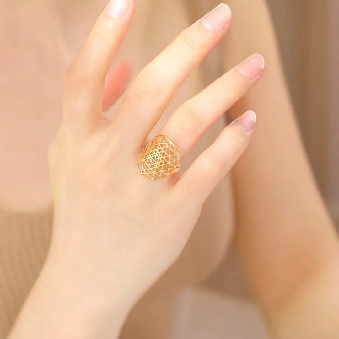 Bague Ajustable Sri Yantra
