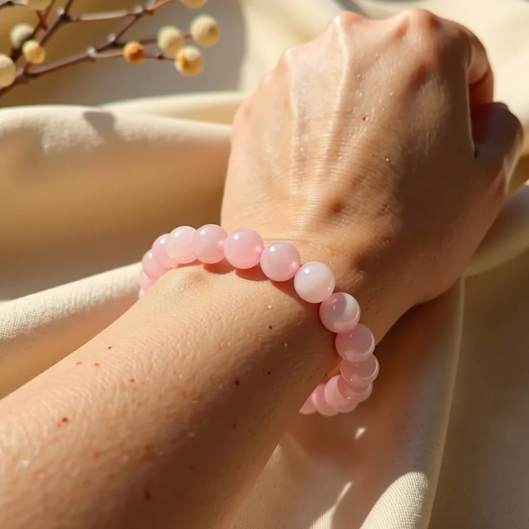 Bracelet "Amore Mio" en Quartz Rose