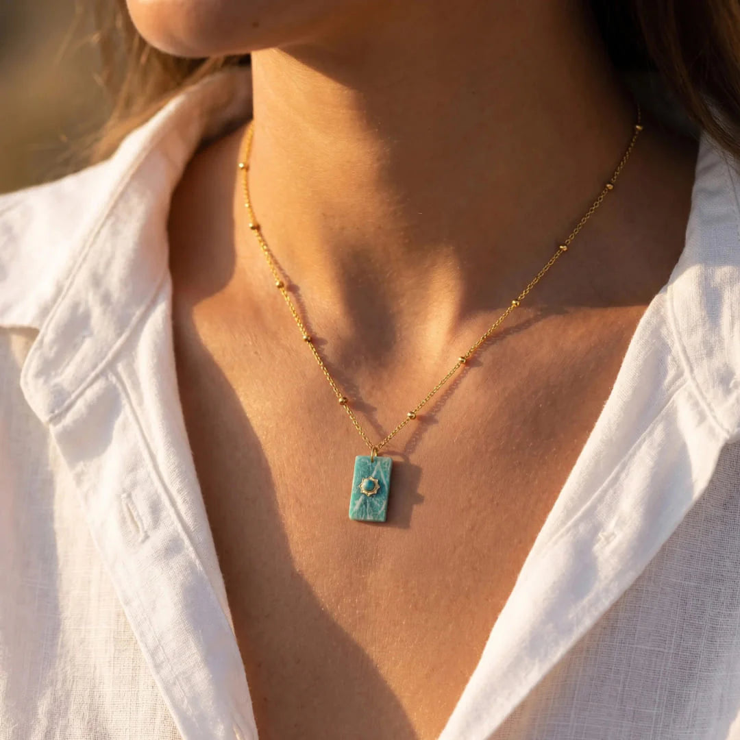 Pendentif en Amazonite - Rivage Paisible