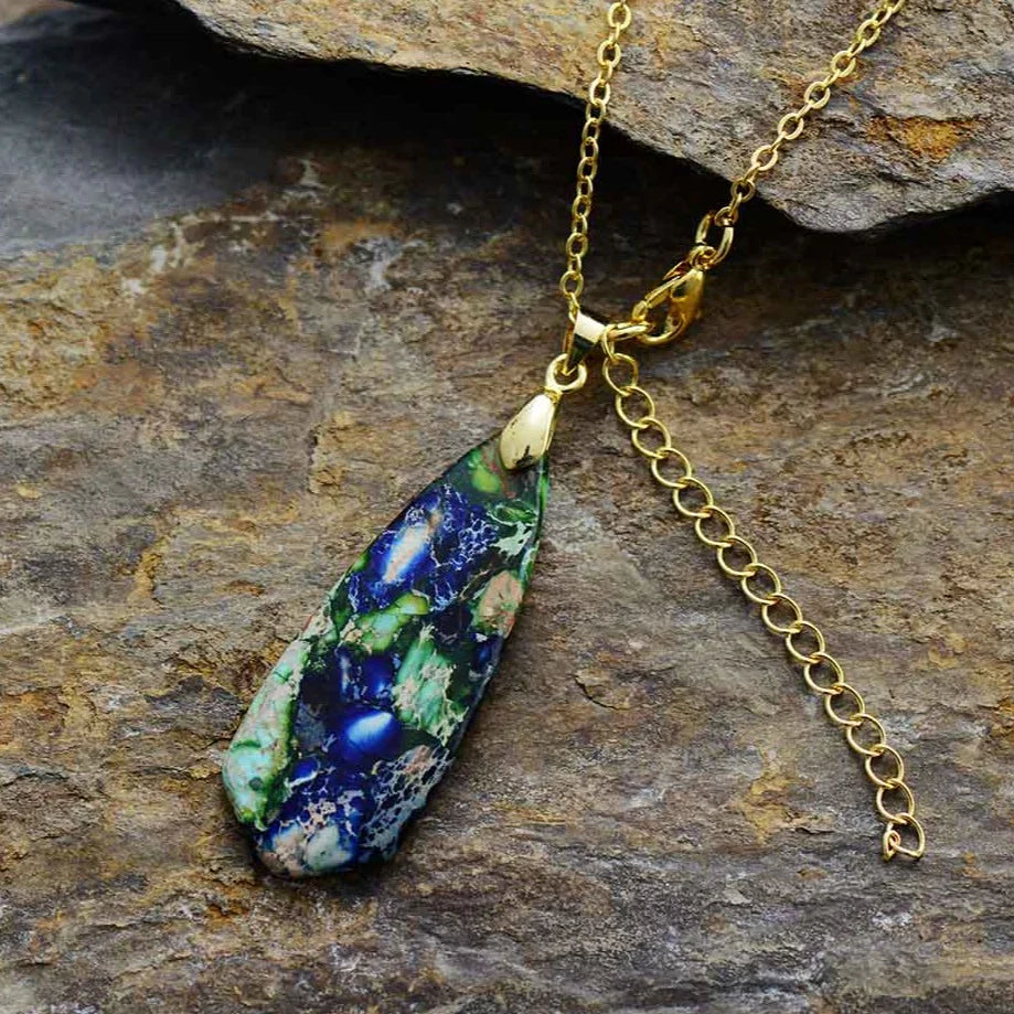 Collier Pendentif "Héméra" en Jaspe