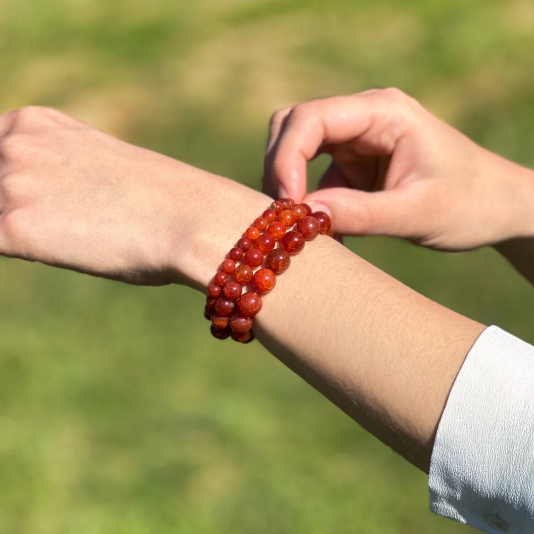 Bracelet "Elan de vie" en Cornaline