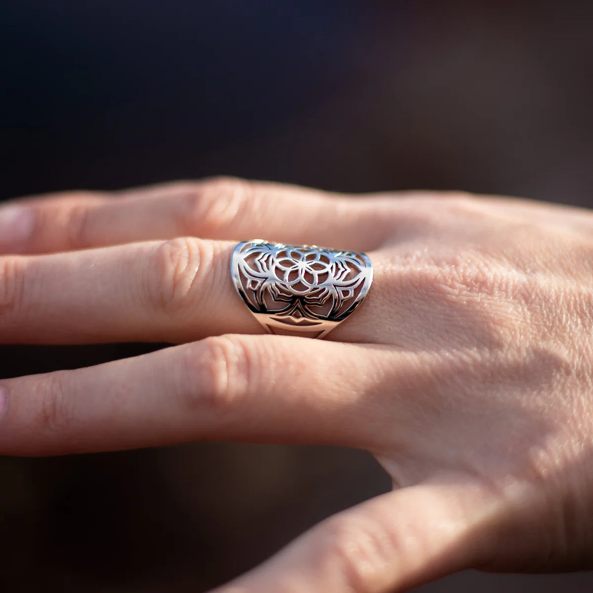 Bague Ajustable "Fleur de Mandala"