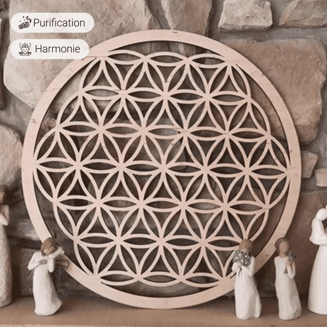 Fleur de Vie en Bois Naturel - Harmonie Intérieure