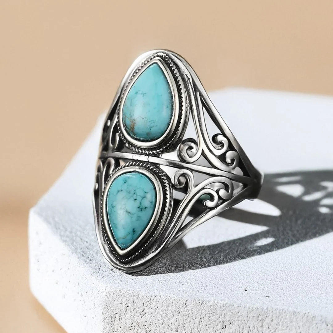 Bague en Turquoise & Argent - Ancrage Céleste