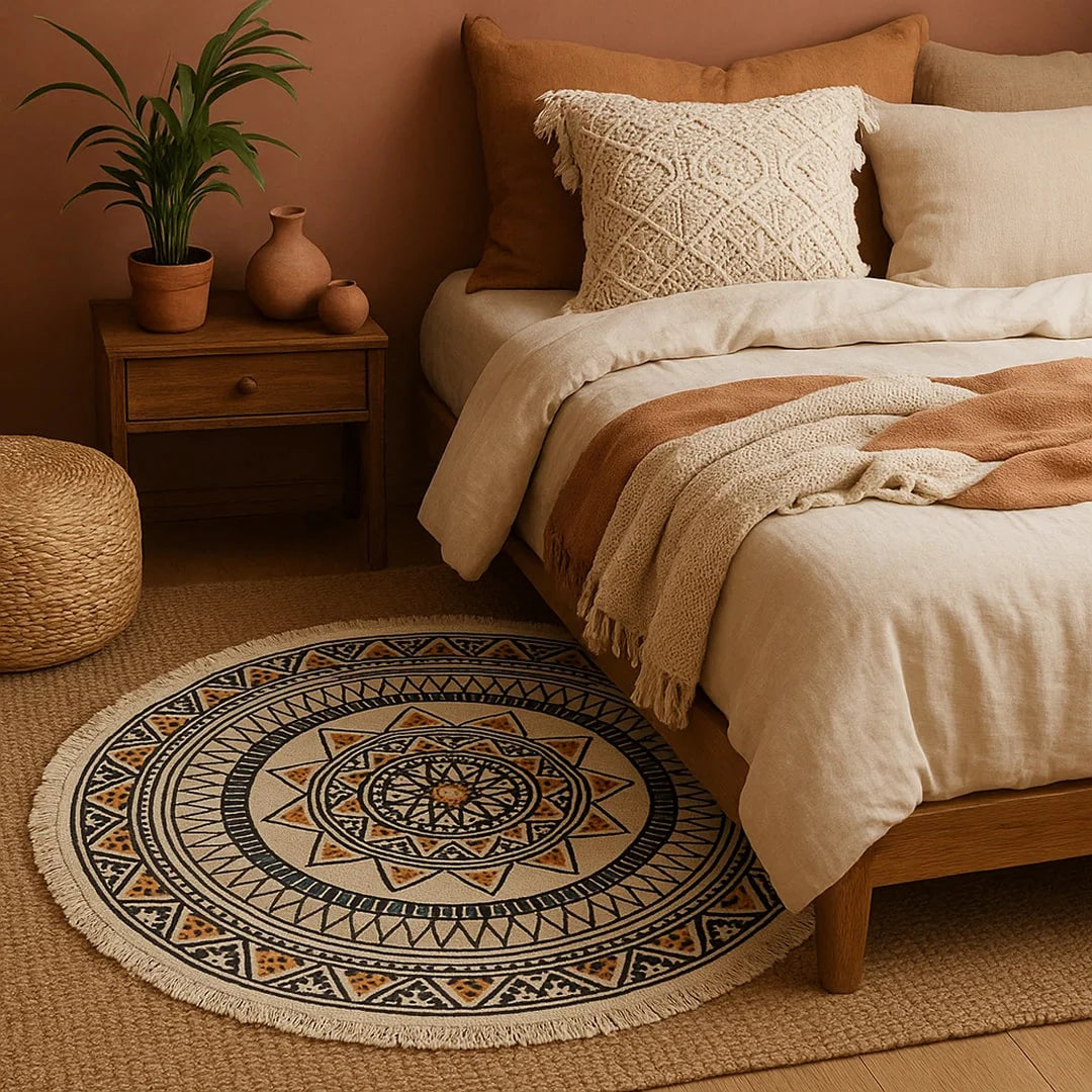 Tapis Rond Ethnique - Mandala