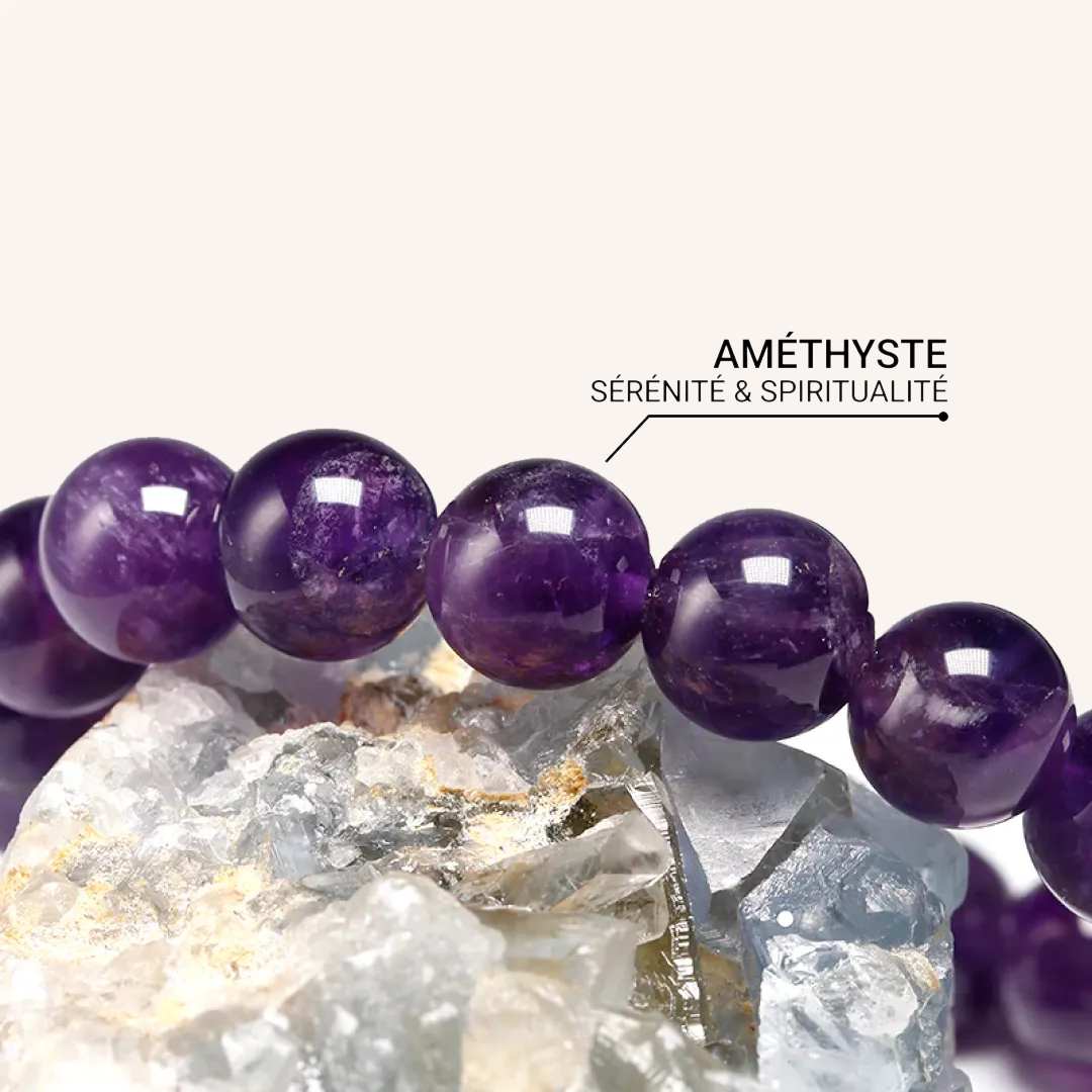 Bracelet "Sérénité" en Améthyste