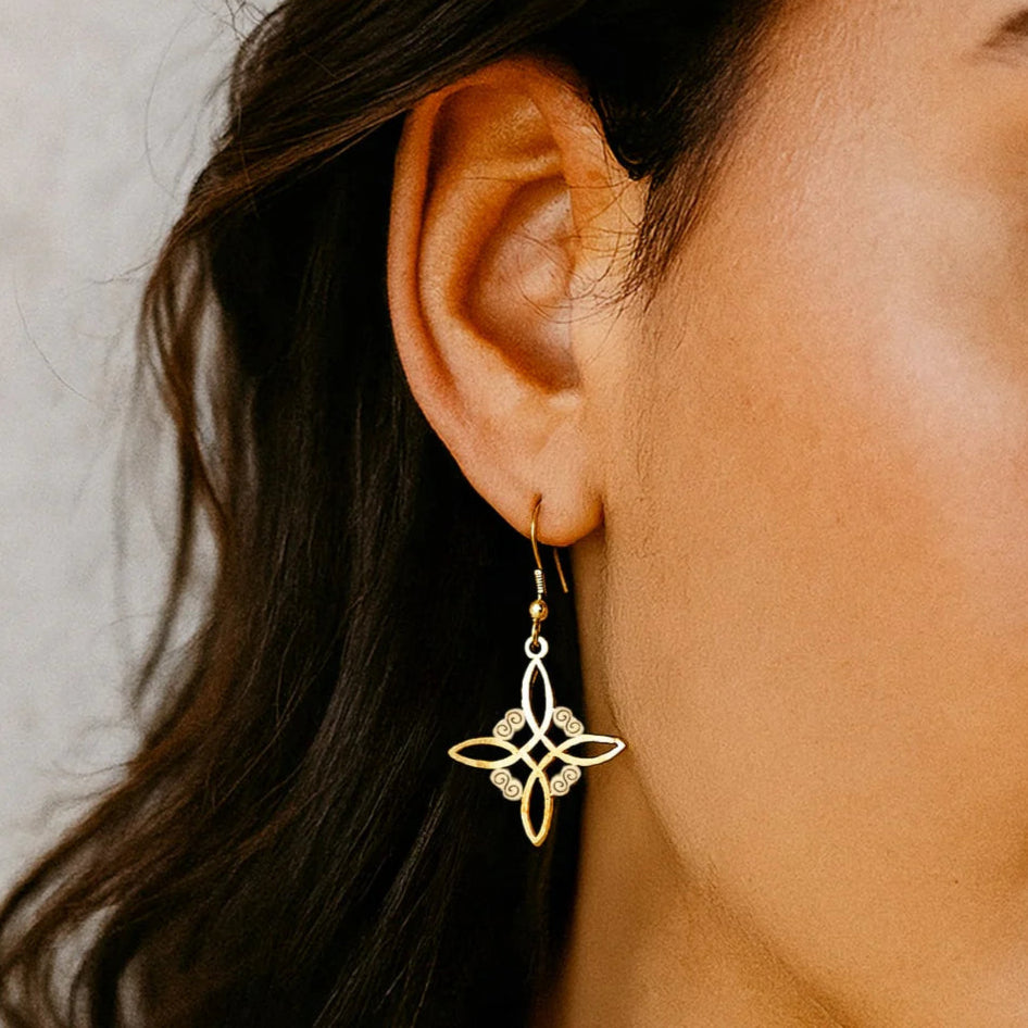 Boucles d'Oreilles "Charme Protecteur" en Noeud de Sorcière